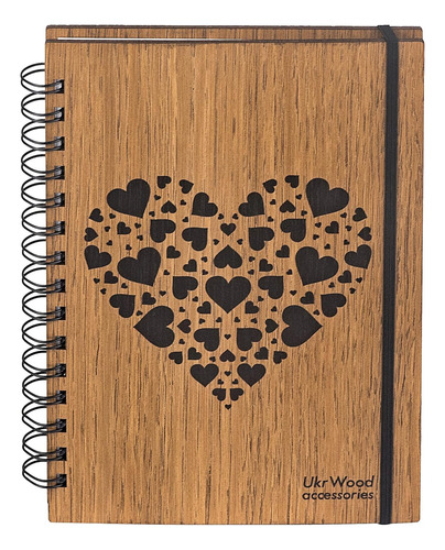 Cuaderno De Roble Espiral De Madera, Cuaderno De Madera...