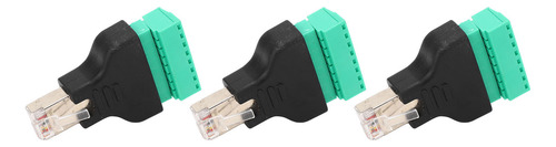 Conector Adaptador Rj45, 3 Piezas, Terminal De Tornillo, Ros