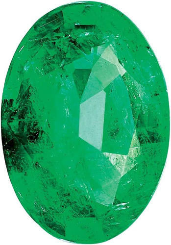 Piedra Preciosa De Mayo Verde Esmeralda, Ovalada De 0.236 X 