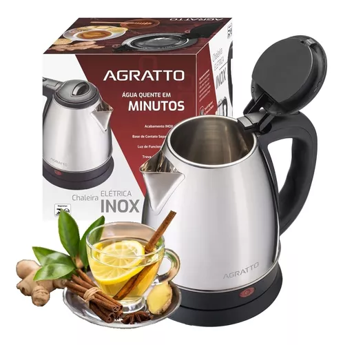 Chaleira Elétrica em Inox Gourmand Gris 1.8 Litros 1250W 127V