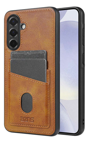 Funda De Piel Sintética Con Ranura Para Tarjetas Para Samsung Galaxy A05s A06 A13 A14 A15 A16 A23 A25 A26 A33 A34 A35