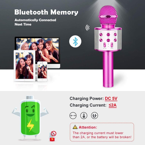 Imagen 7 de 10 de Microfono Amplifica Inalambrico Parlante Bluethoot Cod4812