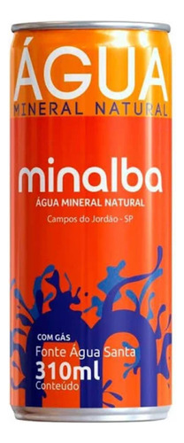 Kit 12x Água Mineral Minalba Com Gás 310ml