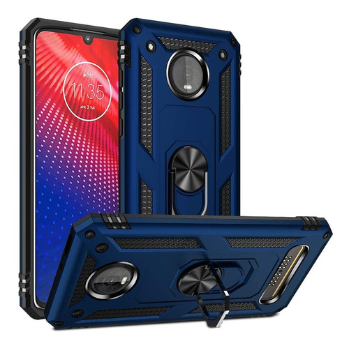 Funda Azul Para Moto Z4 Play (proteccion Contra Caidas)