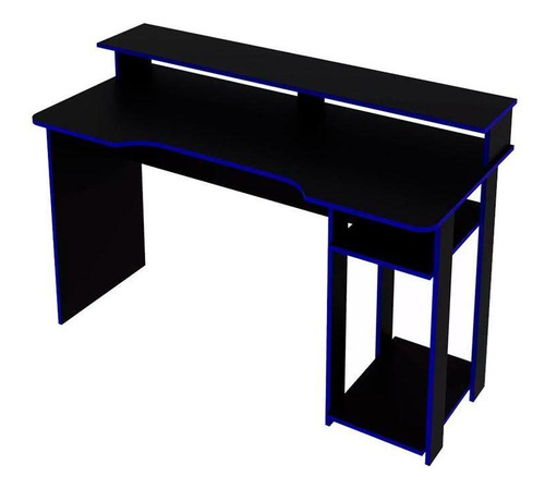 Mesa Computador Gamer Me4153 Preto/azul - Tecno Mobili