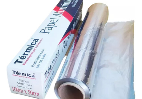 Papel Alumínio Com 100 Metros (30x100) - Kit Com 03 Rolos