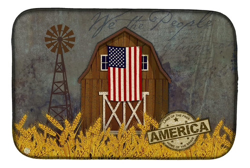 Vha3036ddm Patriotic Barn Land Of America - Tapete Para Seca