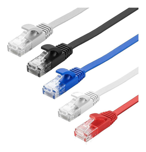 Cable De Red Patchcord 10 Metros Utp Cat5e Inyectados Blanco