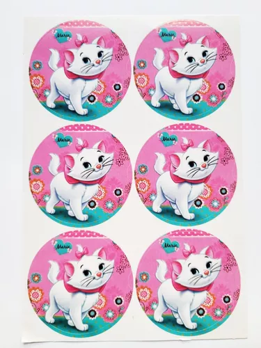 30 Adesivos Latinha Gatinha Marie - Etiqueta - Rótulo Personalizado -  Aniversário - Lembrancinha - Kit Festa