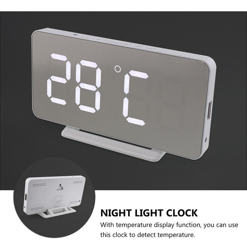 Reloj Despertador Con Número Led De Temperatura Para Decorac