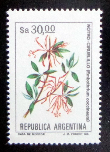 Argentina Flores, Sello Gj 2112 A $a 30 Fluor 85 Mint L9809