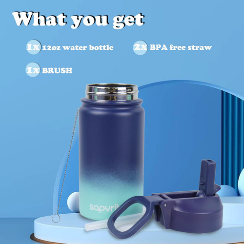 Sapvrit Botella De Agua Para Niños, Botellas De Agua De 16 O