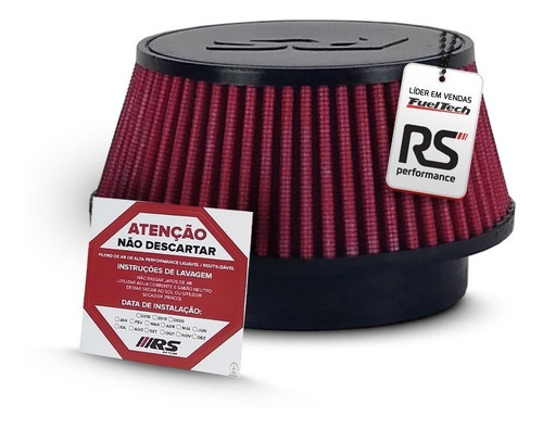 Filtro De Ar Esportivo Para Turbina 4 Polegadas Vermelho