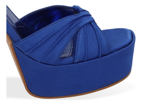 Sandalia Tacón Mujer Azul 12cm 086-28