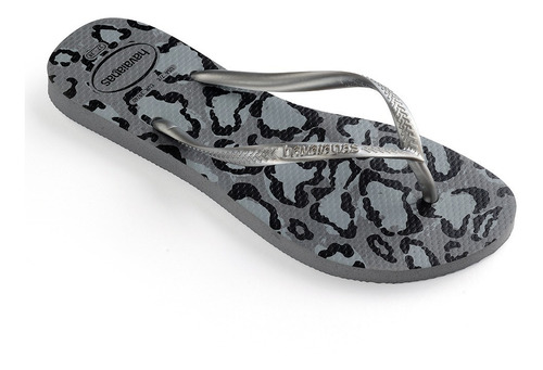 Imagen 3 de 6 de Ojotas Havaianas Slim Animals Cinca Acero Plata Mujer