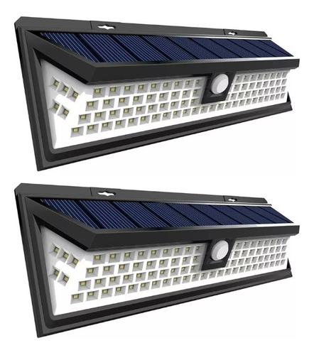 Pack X2 Reflector Luz Exterior Solar Sensor Control Led 