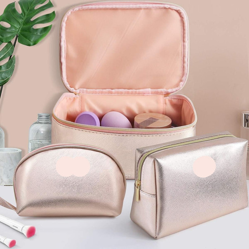 Bolsa De Cosméticos De 3 Piezas, Portátil, Multifuncional,