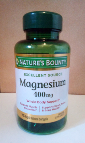 Magnesio Vegetariano Importado Nature's Bounty 400mg