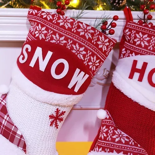 2pcs Christmas Dimensional Stocking Bolsa Regalo Para Niños