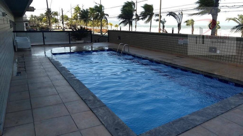 Apartamento Com 3 Dormitórios 1 Suíte, Terraço Com Churrasqueira, Prédio Frente Mar, Aceita Financiamento, À Venda, 110 M² - Aviação - Praia Grande/sp - Ap2521