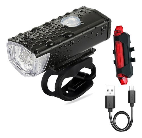 Kit Luces Led Bicicleta Delantera Y Trasera Usb Recargable