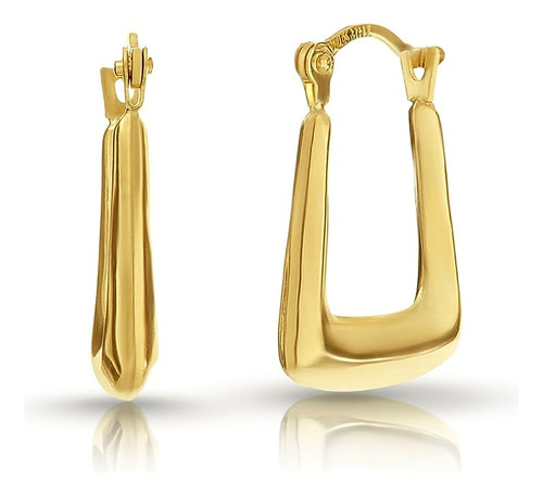 Aretes Aro Cuadrados Oro 10 Quilates Vendidos Joyeria Para M