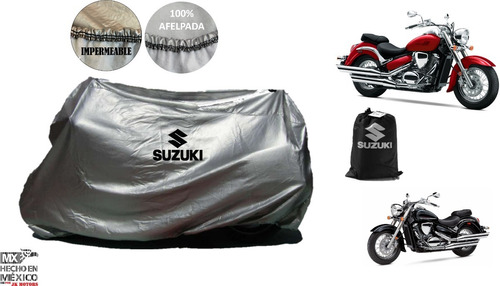 Funda Afelpada 100%impermeable Para Moto Suzuki Boulevard
