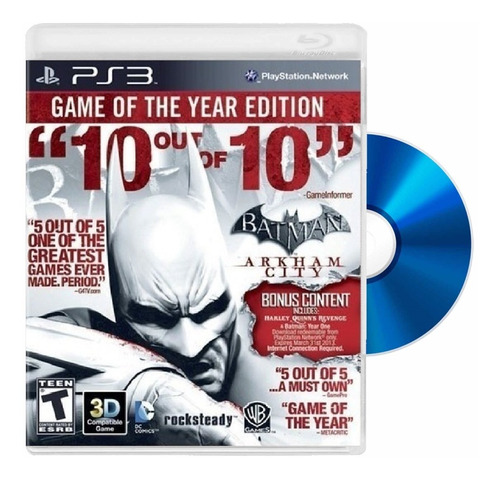 Batman Arkham City Edición Game Of The Year Ps3 Fisico Nuevo