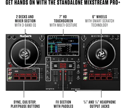 Controlador De Dj Autónomo Numark Mixstream Pro+, Amazon ...
