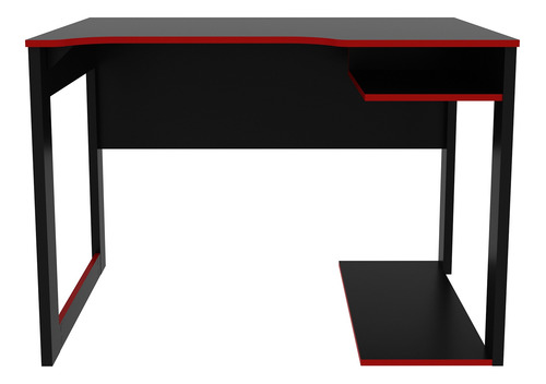 Imagen 6 de 8 de Mueble Escritorio Gamer Moderno Negro/rojo Me4161.0001