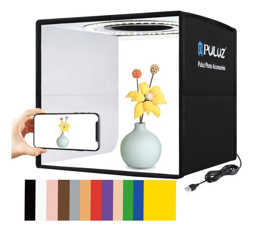 Caja De Luz Para Fotografía Portátil Plegable, 12 Colores