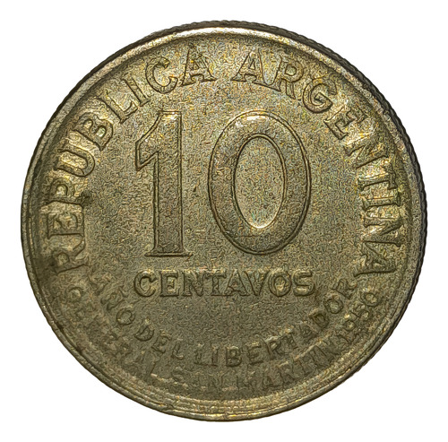 Moneda Del Año 1950 - Centenario De La Muerte De San Martín (Usado)