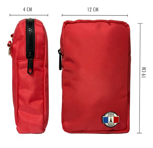 Imagen 2 de 6 de Porta Celular Bandolera Mini Bag Con Pin Correa Regulable