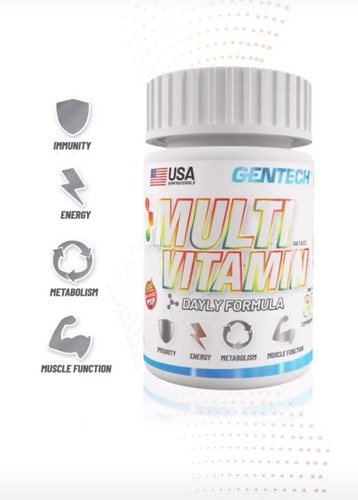 Imagen 1 de 1 de Gentech Multivitamin X60 Vitaminas + Minerales