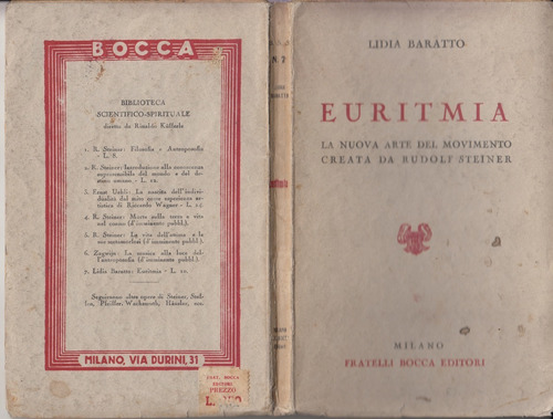 1939 Euritmia Arte Movimiento Lidia Baratto Rudolf Steiner 