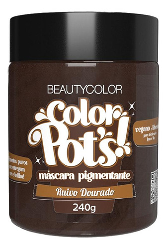 Kit Tintura Beautycolor  Color pot's Máscara pigmentante tom ruivo dourado para cabelo