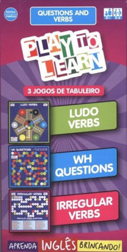 Play To Learn - Jogo De Cartas - Questions And Verbs, De Garcia, Marcia C. C.. Editorial Play To Learn, Tapa Mole, Edición 2018-09-17 00:00:00 En Inglês