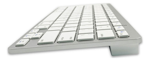 . Teclado Bluetooth Inalámbrico Plateado Coreano De 78