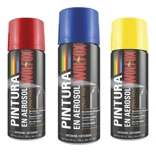 Pintura Aerosol 300ml Negro Satinado Wf - Ml A $25