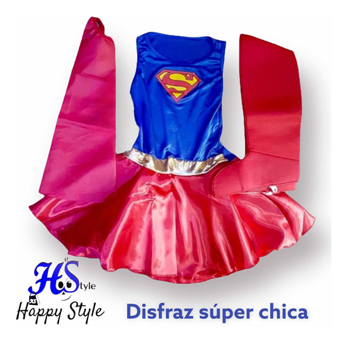 Disfraz Super Chica - Super Girl Para Niña ( Hstyle