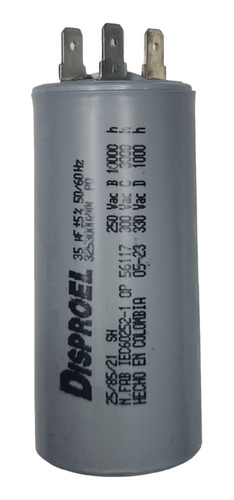 Capacitor 35 Condensador De Marcha 35 Microfaradios 250 Vac