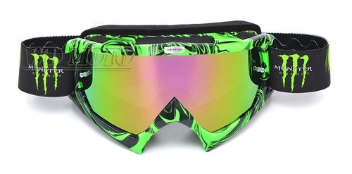 Oculos Monster Espelhado Camaleão Goggle Motocross Enduro