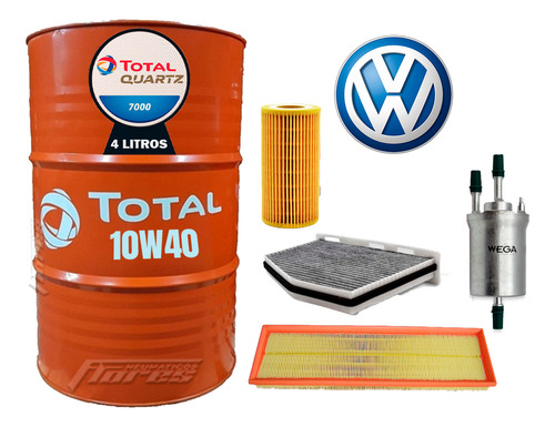 Cambio Aceite 10w40 4l + Kit Filtros Volkswagen Vento 2.5
