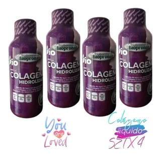 Colágeno Hidrolizado Liquido Setx 4 Frascos 2000 Ml