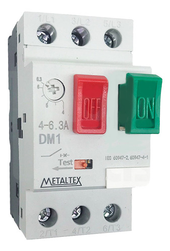 Disjuntor Motor 4 - 6,3a Metaltex - Dm1- 6,3a