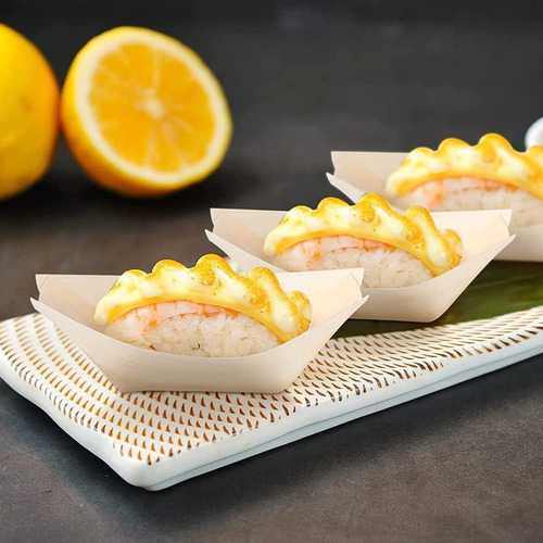 Barco De Sushi De Madera 150 Piezas Bandeja De Sushi Barco 3