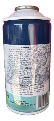 Refrigerante R-134 Refrigeracion Lata 340 Gramos