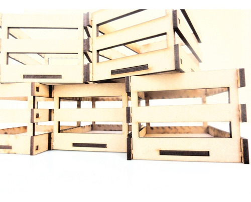 Imagen 5 de 5 de Candy Bar Cajon Verdulero Mini X 10 - Mdf / Fibrofacil