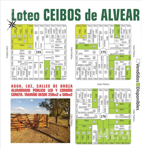 Ceibos De Alvear. Loteo Con Entrega Y Financiacion
