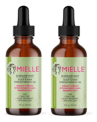 2 X Cuero Cabelludo De Menta Y Romero De Mielle Organics